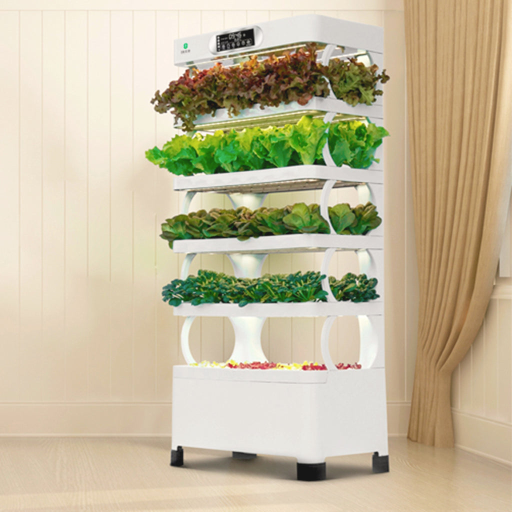 Hydroponic Growing Tower – A 5 Layers (160 Pots) Freestanding Vertical Growing Aeroponic Garden for Planting, Herbs and Vegetables with Timer