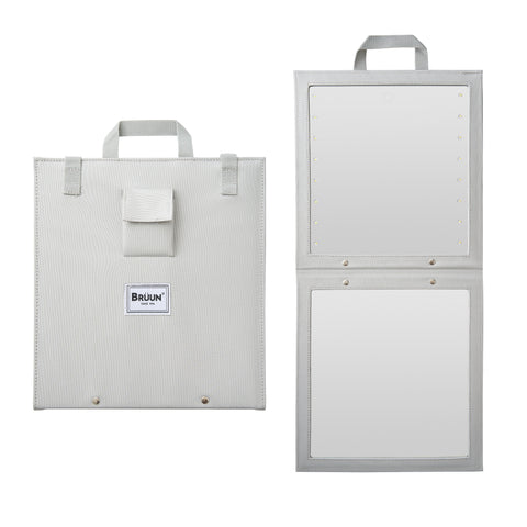 "30% Discount on Open Box" BRÜUN Backstage Hanging Mirror for Dance Bag with Dimmable LED Lights for Focused Glow with Touch Sensitive Power Button