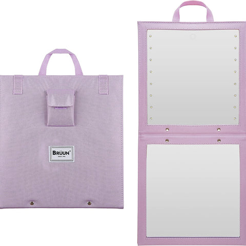 "30% Discount on Open Box" BRÜUN Backstage Hanging Mirror for Dance Bag with Dimmable LED Lights for Focused Glow with Touch Sensitive Power Button