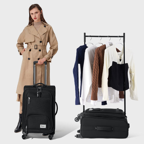 BRÜUN Dance Bag with Garment Rack – Rolling Trolley with 360° Spinner Wheels, Perfect for Dance Competitions & Travel