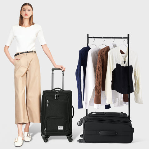 BRÜUN Dance Bag with Garment Rack – Rolling Trolley with 360° Spinner Wheels, Perfect for Dance Competitions & Travel