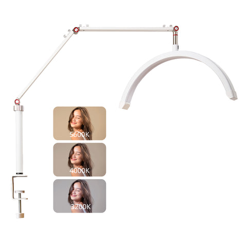 BRUUN Beauty 20W Moon Lash Light | A 16 Inches Adjustable LED Lamp for Estheticians, Lash Technicians, and Nail Artists - Ideal Lamp for Eyelash Extensions and Tattoo