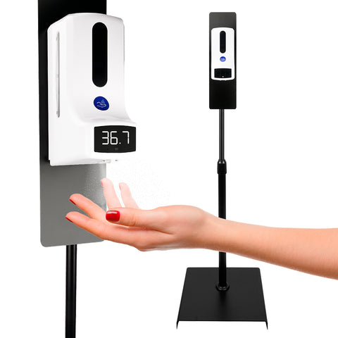 "30% Discount on Open Box" BRÜUN Stand Thermometer Intelligent Automatic Disinfection Alcohol Dispenser Two In One