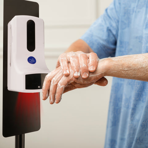 "30% Discount on Open Box" BRÜUN Stand Thermometer Intelligent Automatic Disinfection Alcohol Dispenser Two In One