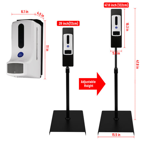 "30% Discount on Open Box" BRÜUN Stand Thermometer Intelligent Automatic Disinfection Alcohol Dispenser Two In One