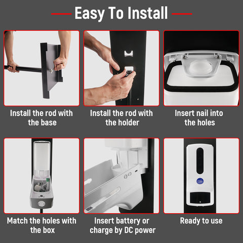 "30% Discount on Open Box" BRÜUN Stand Thermometer Intelligent Automatic Disinfection Alcohol Dispenser Two In One