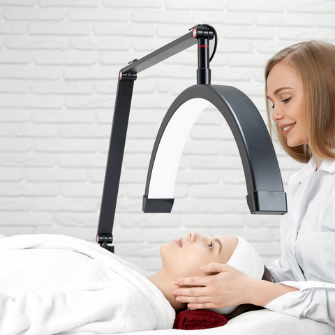BRUUN Beauty 20W Moon Lash Light | A 16 Inches Adjustable LED Lamp for Estheticians, Lash Technicians, and Nail Artists - Ideal Lamp for Eyelash Extensions and Tattoo