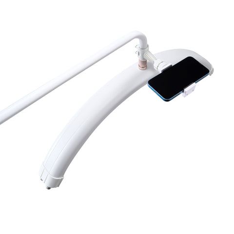 BRÜUN Beauty 50W Moon Lash Light | A 28 Inches Adjustable LED Floor Lamp for Estheticians, Lash Technicians, and Nail Artists - Ideal Eyelash Extensions Lamp with Phone Holder