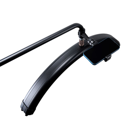 BRÜUN Beauty 50W Moon Lash Light | A 28 Inches Adjustable LED Floor Lamp for Estheticians, Lash Technicians, and Nail Artists - Ideal Eyelash Extensions Lamp with Phone Holder