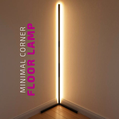 Corner Floor Lamp Led | Minimal Nordic Decoration Standing Tripod Lamps Ligh (Warm White)