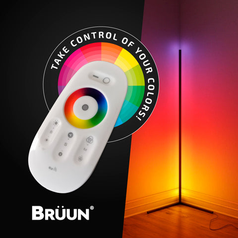 Corner Floor Lamp Led | Minimal Nordic Decoration Standing Tripod Lamps Ligh (RGB)
