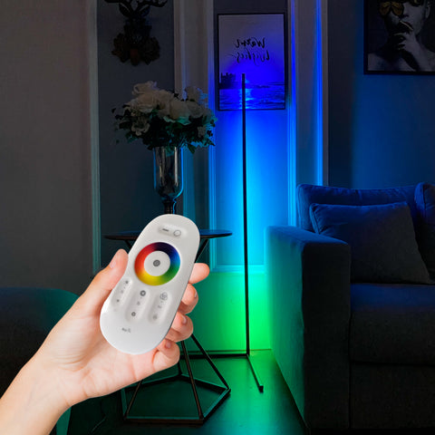Corner Floor Lamp Led | Minimal Nordic Decoration Standing Tripod Lamps Ligh (RGB)
