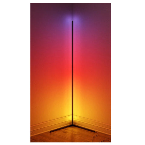 Corner Floor Lamp Led | Minimal Nordic Decoration Standing Tripod Lamps Ligh (RGB)